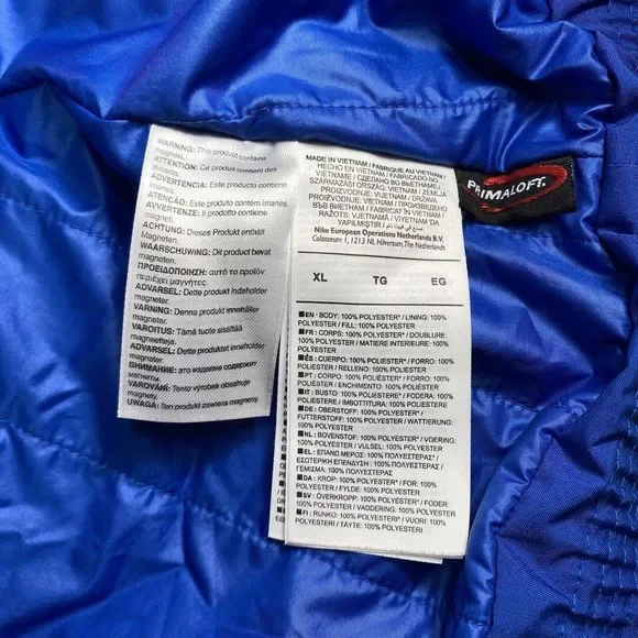 NIKE SOCHI 2014 Olympics  Women’s   Hooded Blue Winter Coat  Sz XL - Picture 9 of 16